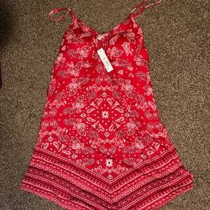 Wonder Nation Red Paisley Dress